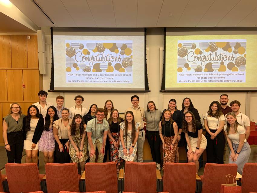 Group Picture of 2025 Tri-Beta Inductees